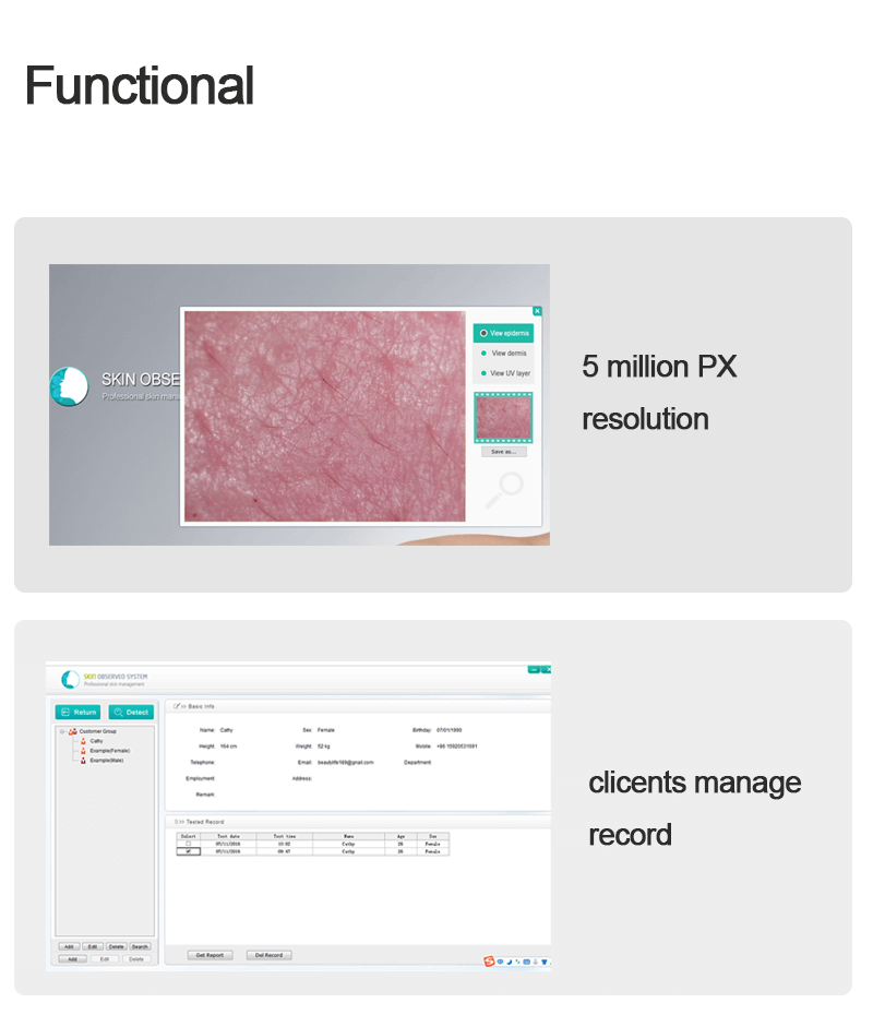 skin analysis functional