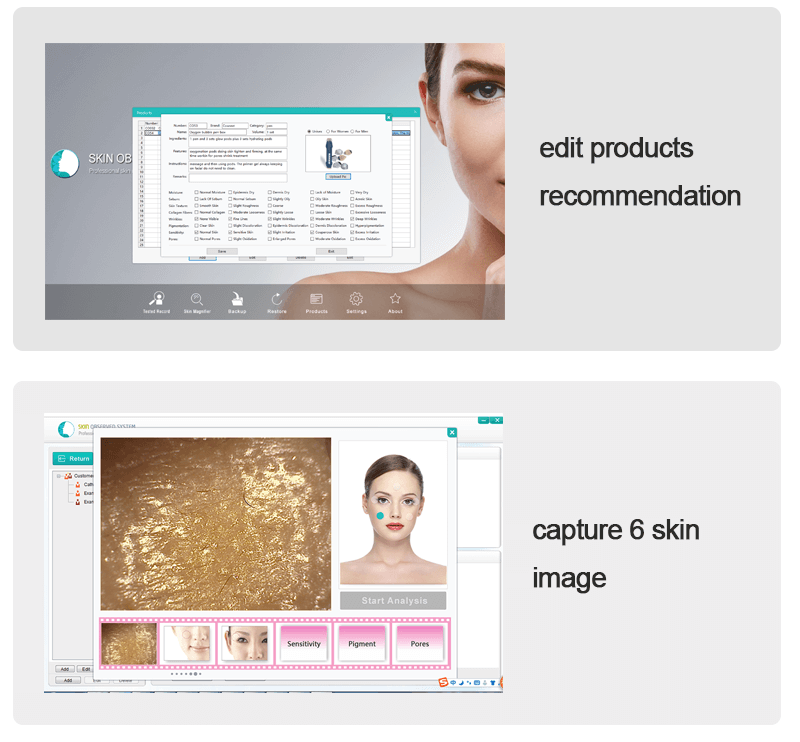 skin analysis with recommend