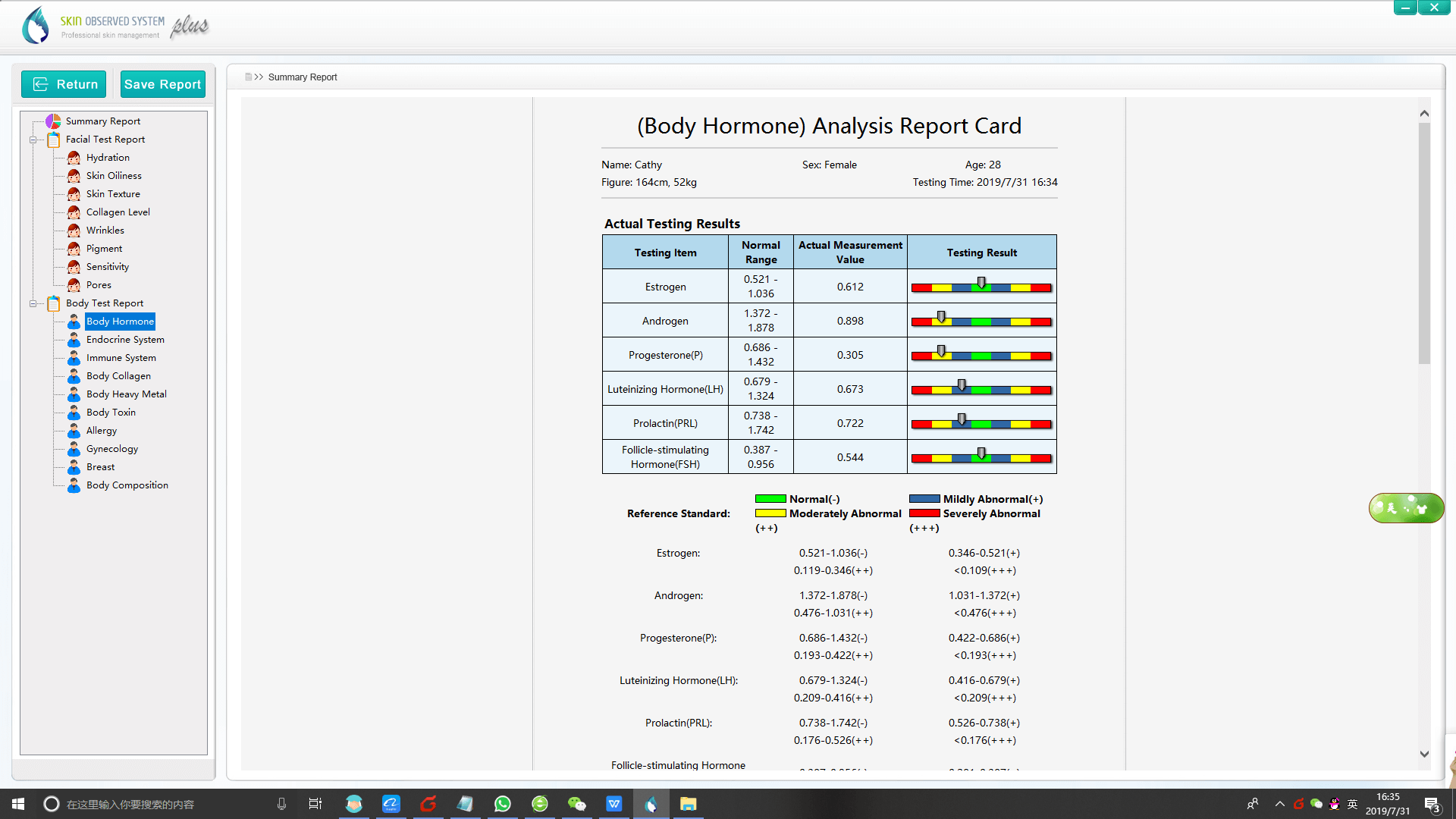 skin and quantum analysis