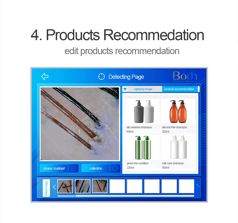 hair analyzer with screen
